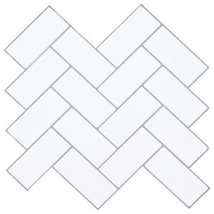 vidaXL Plăcuță &icirc;n Zigzag 20 pcs Alb gri 30 x 30 cm Poliuretan și PET