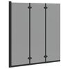 vidaXL &Icirc;ncărcare duș Negru 130 x 138 cm Sticlă ESG și aluminiu
