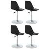 vidaXL Scaune de bucătărie pivotante, 4 buc., negru, PP