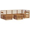 vidaXL Set de canapele de exterior 7 buc. natural Poliester