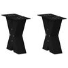 vidaXL Picioare pentru măsuță de cafea &icirc;n formă de X, 2 buc., negru, 30x(30-31) cm, oțel