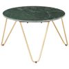 vidaXL Măsuță cafea verde 65x65x42 cm piatră naturală aspect marmură