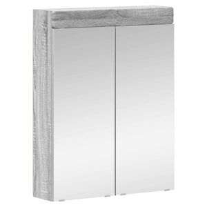 vidaXL Dulap cu oglindă pentru baie TULUM Gri Sonoma 60 x 16,5 x 78 cm