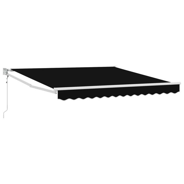 vidaXL Cortina Retractabilă Negru 350 x 250 cm țesătură