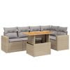 vidaXL Set canapele de grădină cu perne, 6 piese, bej, poliratan