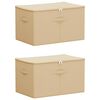 vidaXL Cutie de depozitare 2 pcs Crem 55 x 35 x 32 cm