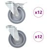 vidaXL Roți pivotante cu gaură pentru șurub, 24 buc., 100 mm