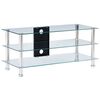 vidaXL Stativ TV, transparent, 90x40x40 cm, sticlă securizată