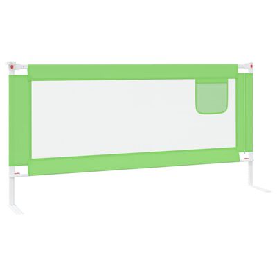 vidaXL Balustradă de protecție pat copii, verde, 190x25 cm, textil