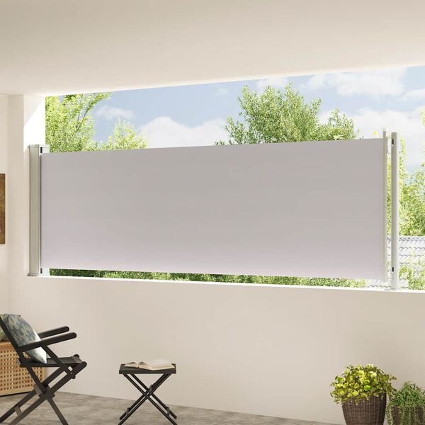 vidaXL Copertină laterală retractabilă de terasă, gri, 117x600 cm
