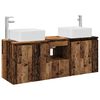 vidaXL Set dulap baie 3 buc. Lemn vechi 49,5 x 41 x 63 cm