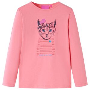 Tricou cu m&acirc;neci lungi pentru copii, roz, 104