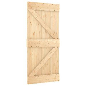 vidaXL Ușă glisantă NARVIK Natural și Negru 95 x 210 cm (213,5 cm)