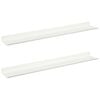 vidaXL Raft suspendat 2 buc. Alb 60 x 8,5 x 2,5 cm Oțel
