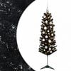 vidaXL Brad de Crăciun artificial &icirc;ngust cu globuri 120 cm 150 LED-uri