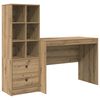 vidaXL Birou cu sertar 2 pcs Stejar Artizanal