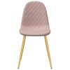 vidaXL Scaune de sufragerie, 2 buc., roz, catifea