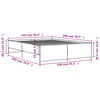 vidaXL Cadru de pat, stejar maro, 140x200 cm, lemn prelucrat și metal