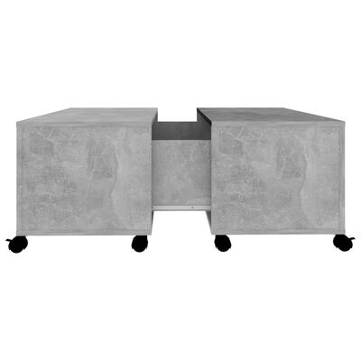 vidaXL Măsuță de cafea, gri beton , 75x75x38 cm , PAL