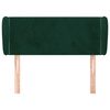 vidaXL Tăblie de pat cu aripioare verde &icirc;nchis 93x23x78/88 cm catifea
