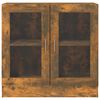 vidaXL Dulap cu vitrină, stejar fumuriu 82,5x30,5x80 cm lemn prelucrat
