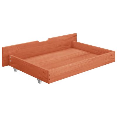 vidaXL Cadru de pat cu 2 sertare, maro miere, 90x200cm, lemn masiv pin