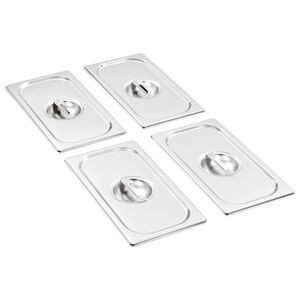 vidaXL Capace pentru tavă GN 1/3, 4 buc., oțel inoxidabil
