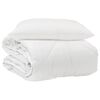 vidaXL Duvet pentru Toate Sezoanele cu pernă 2 buc. Alb Microfibră