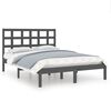 vidaXL Cadru de pat, gri, 160x200 cm, lemn masiv