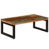 vidaXL Măsuță de cafea, 100x50x35 cm, lemn masiv reciclat și oțel