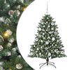 vidaXL Brad de Crăciun artificial Verde 120 cm PVC și Plastic și Oțel