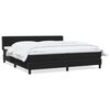 vidaXL Pat box spring cu saltea, negru, 200x220 cm, catifea