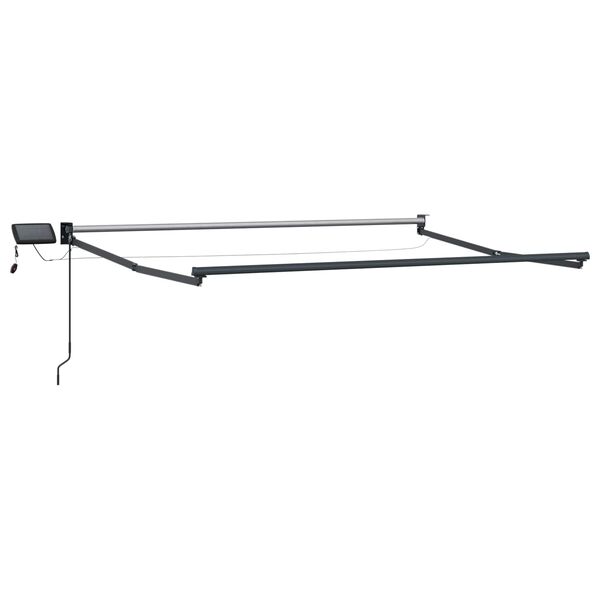 vidaXL Marchiză retractabilă manuală cu led-uri Crem 2,5 x 2 m