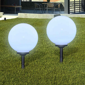 vidaXL Lămpi de exterior pentru alei LED 2 buc. 30 cm, cu țăruș de sol