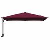 vidaXL Parasol de Grădină Roșu și Negru 248.5 x 247.5 x 160 cm