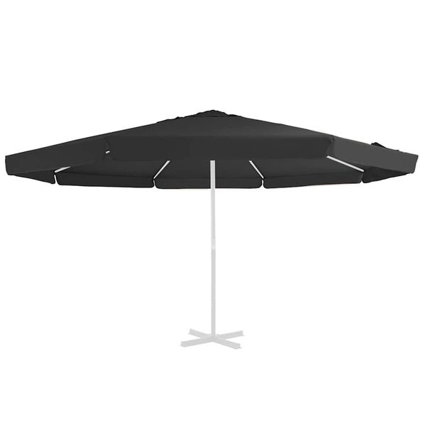 vidaXL P&acirc;nză de schimb umbrelă de soare de exterior negru 515 cm