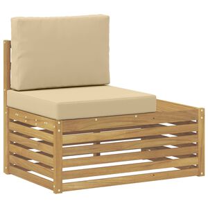 vidaXL Canapea de exterior cu braț final cu pernă Alb 91 x 63 x 73 cm