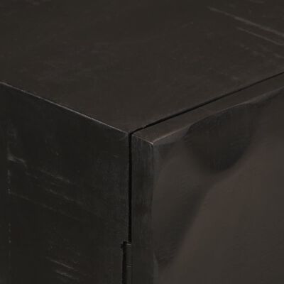 vidaXL Servantă, neagră, 55x30x76 cm, lemn masiv de mango și fier