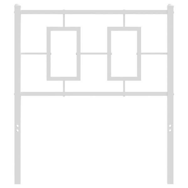 vidaXL Tăblie de pat de schimb metalică, alb, 80 cm