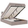 vidaXL Cadru de pat otoman cu saltea Taupe 120x190 cm Material