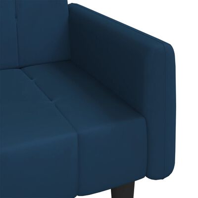 vidaXL Canapea extensibilă cu 2 locuri, albastru, catifea
