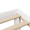 vidaXL Cadru de pat cu tăblie, alb, 75x190 cm, lemn masiv de pin
