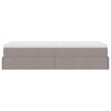 vidaXL Cadru de pat otoman cu saltea Taupe 90x200cm Material