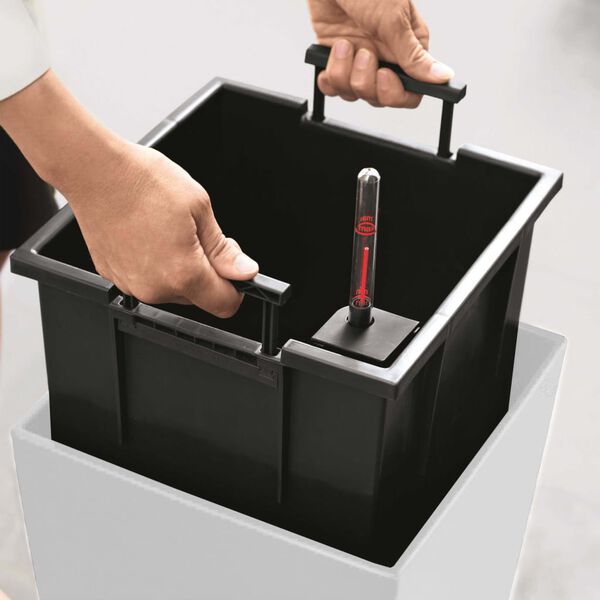 LECHUZA Jardinieră Cubico 40 ALL-IN-ONE, alb extralucios, 18191