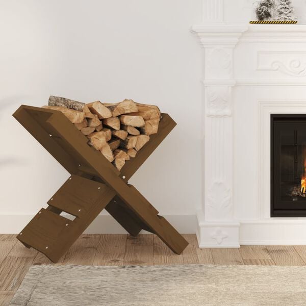 vidaXL Suport pentru bușteni maro miere 47x39,5x48cm lemn masiv de pin