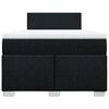 vidaXL Pat box spring cu saltea, negru, 120x200 cm, textil