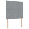 vidaXL Cadru de pat cu headboard Gri deschis 120 x 200 cm țesătură