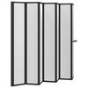 vidaXL Paravan de duș Negru 168 x 140 cm Aluminiu