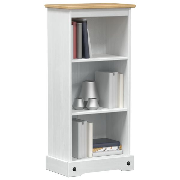 vidaXL Bibliotecă Alb 46 x 29 x 100 cm Lemn de pin masiv
