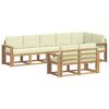 vidaXL Set de canapele de exterior 8 buc. Alb și crem Poliester